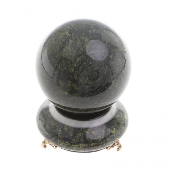 Шар &amp;quot;Антистресс&amp;quot; 10 см из темно-зеленого змеевика 124317