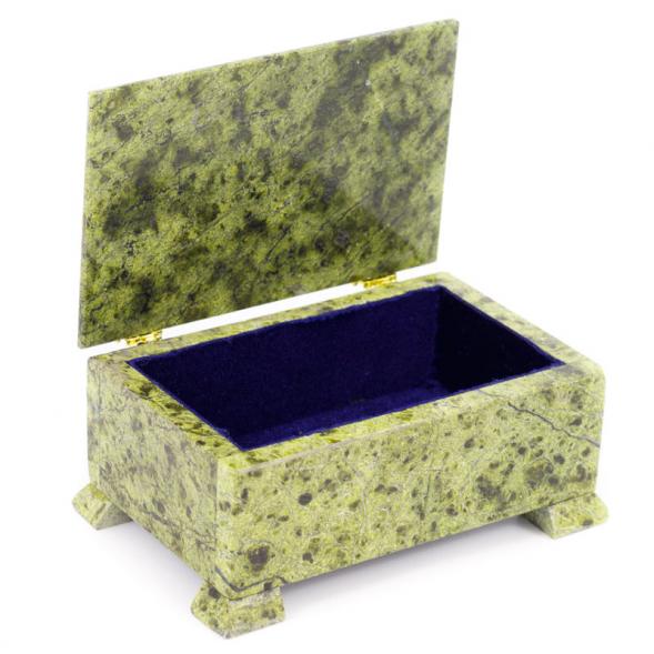 Шкатулка &amp;quot;Дед Мороз&amp;quot; камень змеевик 112201