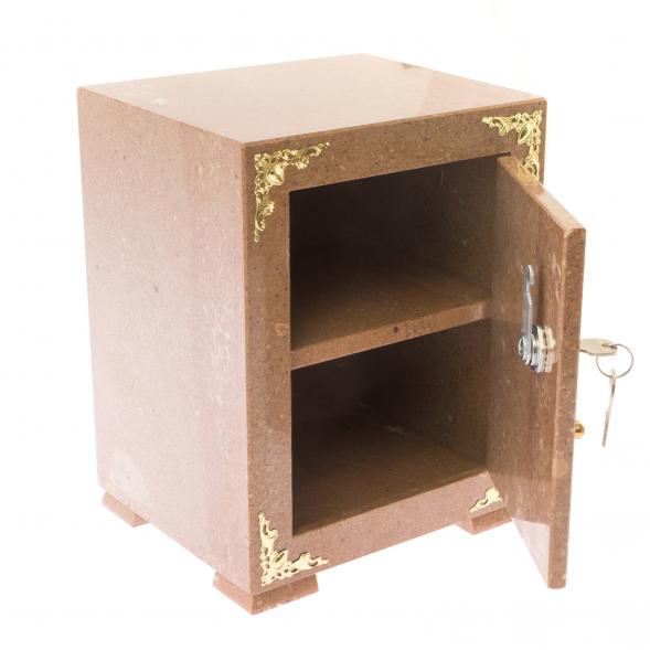 Сейф средний из коричневого мрамора 124627