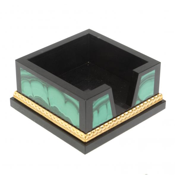 Лоток для бумаг &amp;quot;Кубарик&amp;quot; из малахита 127045