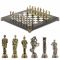 Шахматы "Римские легионеры" доска 32х32 см из мрамора