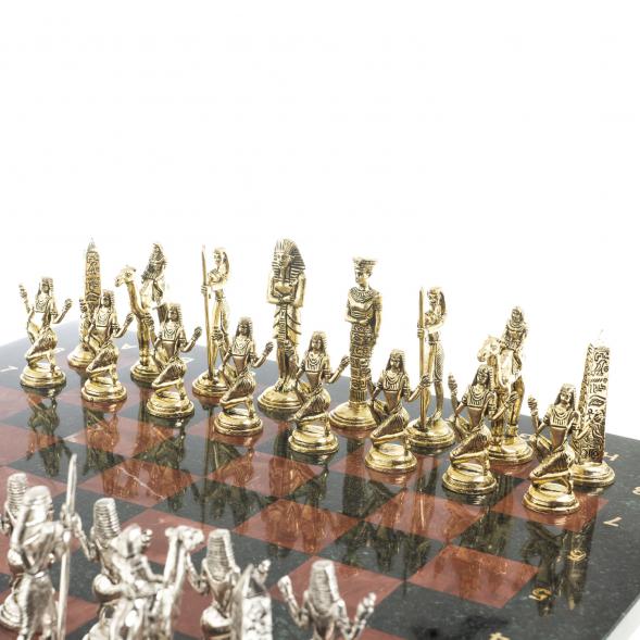 Шахматы &amp;quot;Древний Египет&amp;quot; доска 40х40 см лемезит змеевик 122630