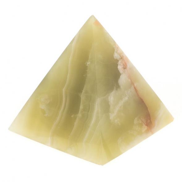 Пирамида из камня оникс зелено-коричневый 7,5х7,5х8 см (3) 123901