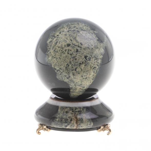 Шар &amp;quot;Антистресс&amp;quot; 10,5 см из черного змеевика 124318