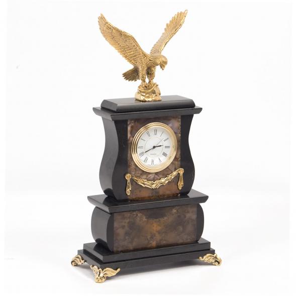 Настольные часы «Орел» камень агат бронза 116634