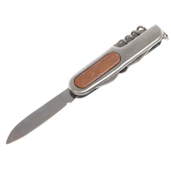 Нож мультитул складной 7 в 1 с камнем яшма 126738