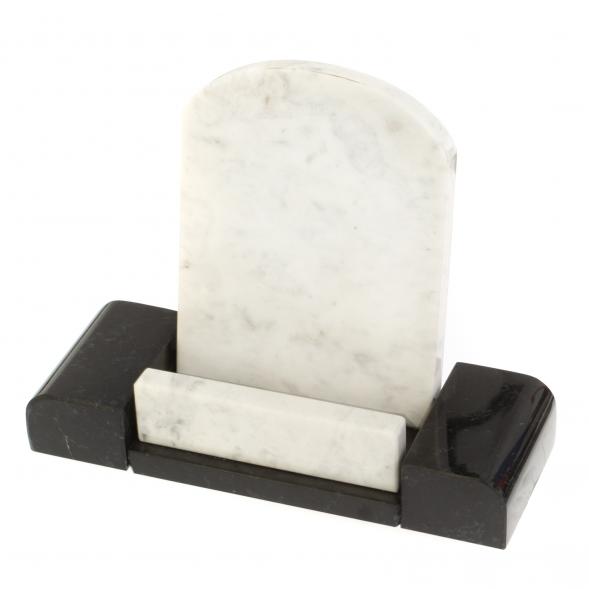 Настольный набор &amp;quot;Герб&amp;quot; из мрамора с лотком А4 и бюваром 126891