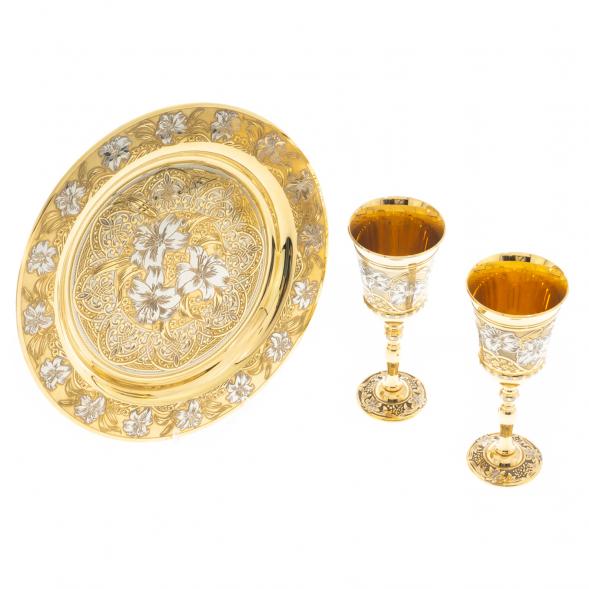 Набор фужеров на подносе &amp;quot;Лилии&amp;quot; 70 мл Златоуст 122319