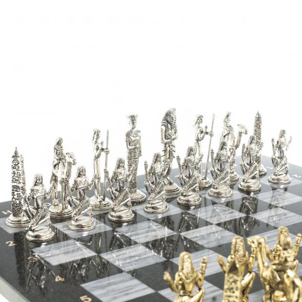 Шахматы &amp;quot;Древний Египет&amp;quot; доска 40х40 см серый мрамор 122631