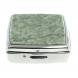 Таблетница на 2 отсека камень жадеит цвет серебро 123360