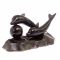 Сувенир фигурка "Пара дельфинов" из черного обсидиана
