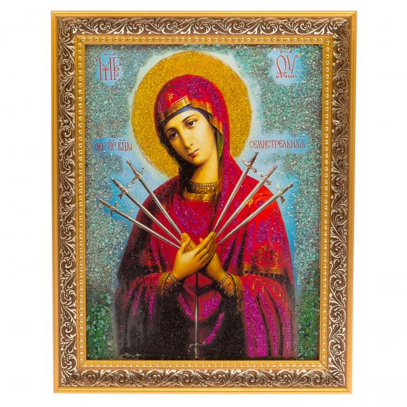 Икона &amp;quot;Семистрельная&amp;quot; рамка багет 18х23 см 125608