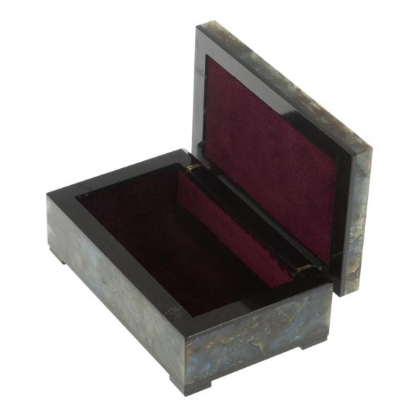 Шкатулка из лабрадорита 12х7,5х4,5 см 127602