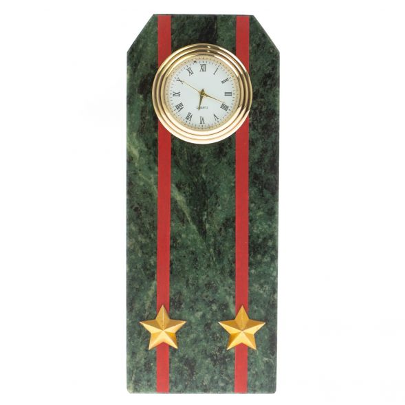 Часы погон &amp;quot;Подполковник ВС&amp;quot; шабровский змеевик 129057