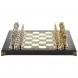 Шахматы подарочные &amp;quot;Средневековые рыцари&amp;quot; доска 44х44 см из камня мрамор и змеевик 120712