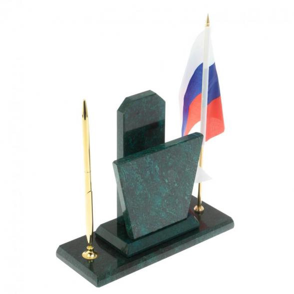 Настольный набор &amp;quot;Погон полковник ВС&amp;quot; змеевик 129489