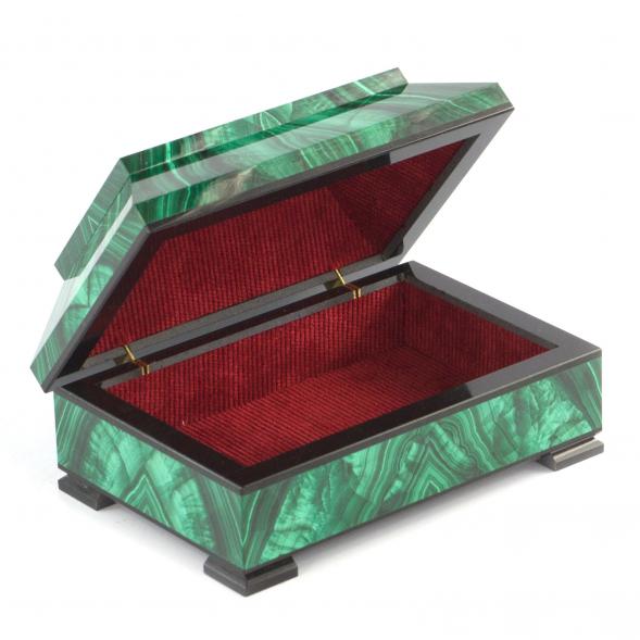 Ларец &amp;quot;Счастье&amp;quot; камень малахит 12х8х6 см 121221