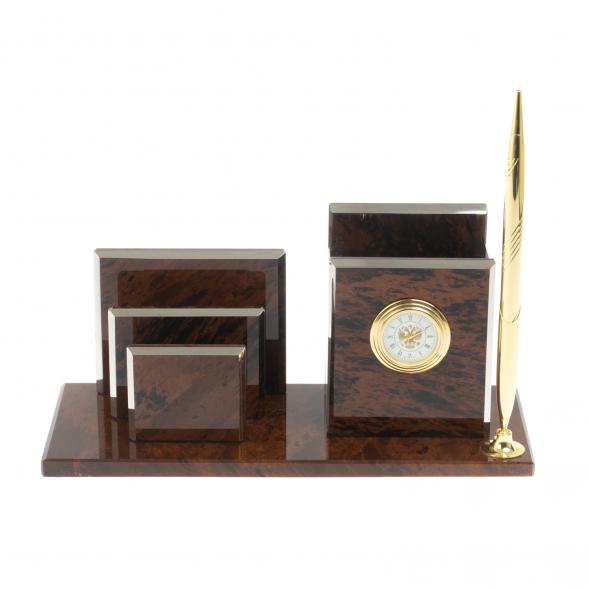 Письменный прибор &amp;quot;Супер&amp;quot; камень обсидиан 121950