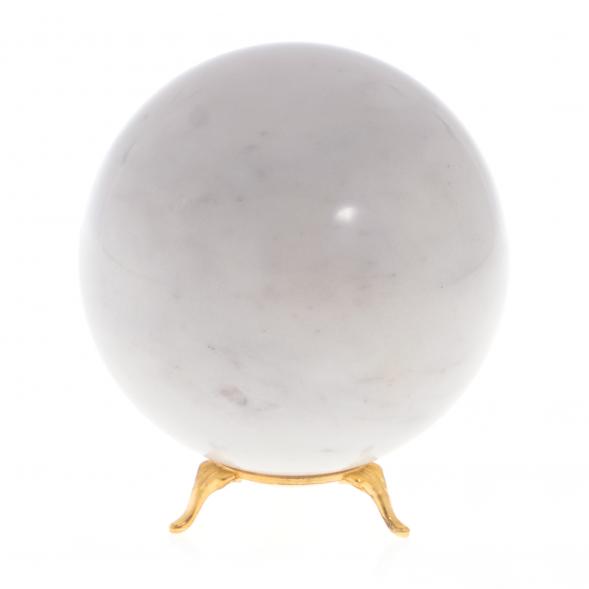 Шар 11 см белый мрамор 122201