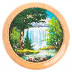 Тарелка декоративная "Водопад" 25 см каменная крошка