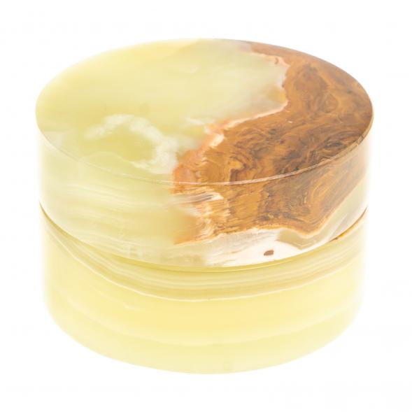 Шкатулка &amp;quot;Пудреница&amp;quot; из оникса 7,5х7,5х4,5 см (3) 123903