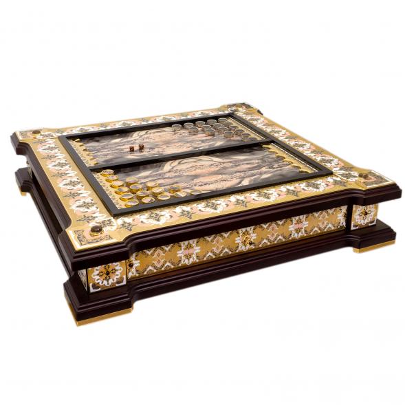 Нарды &amp;quot;Орнамент&amp;quot; пейзажная яшма Златоуст 124944