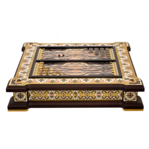 Нарды &amp;quot;Орнамент&amp;quot; пейзажная яшма Златоуст 124944