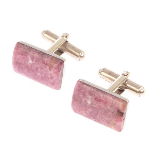 Набор запонки прямоугольные зажим для галстука камень турмалин 126516