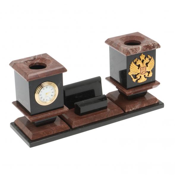 Офисный набор с подставкой для телефона из лемезита 126946