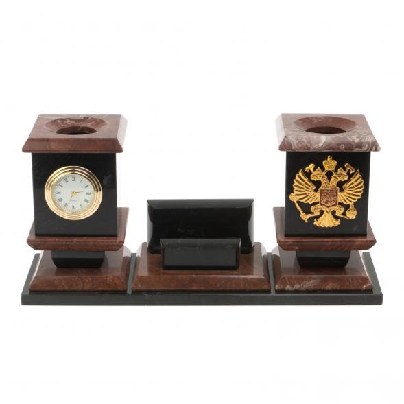 Офисный набор с подставкой для телефона из лемезита 126946