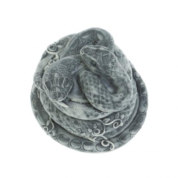 Шкатулка «Две змеи» из мраморной крошки 128146