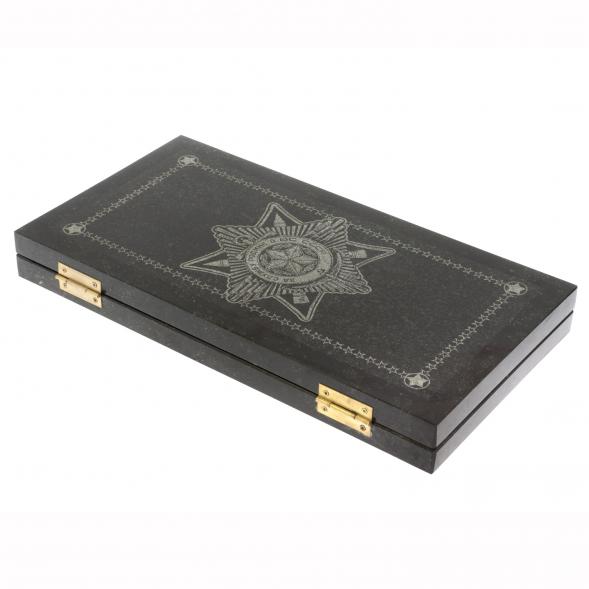 Нарды с гравировкой &amp;quot;Орден СССР&amp;quot; камень гранит 130073