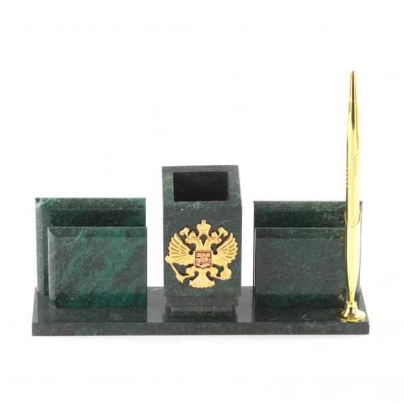 Письменный прибор &amp;quot;Россия&amp;quot; из змеевика 113455