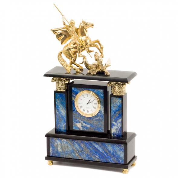 Часы из лазурита &amp;quot;Георгий Победоносец&amp;quot; 115035