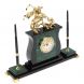 Настольные часы с ручками &amp;quot;Георгий Победоносец&amp;quot; из малахита 127766