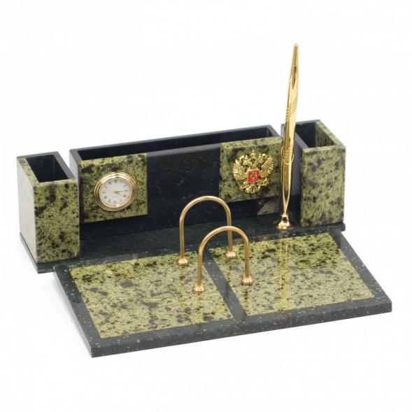 Настольный набор &amp;quot;Люкс&amp;quot; змеевик 120830