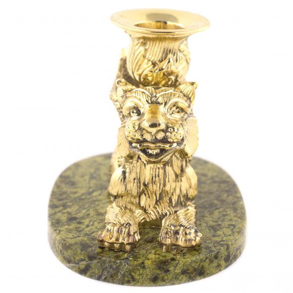 Настольный подсвечник &amp;quot;Грифон&amp;quot; из бронзы и камня 120933