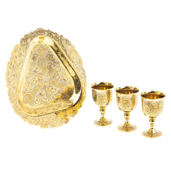 Набор рюмки на подносе 40 мл 3 шт Златоуст 122945