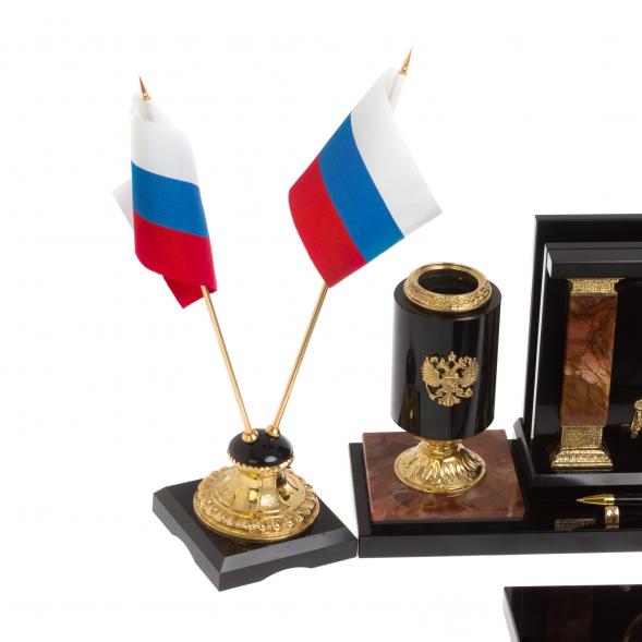 Настольный набор из яшмы &amp;quot;Россия&amp;quot; 113223