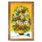 Картина "Букет из маков и ромашек" 57х87 см багет оранжевый фон