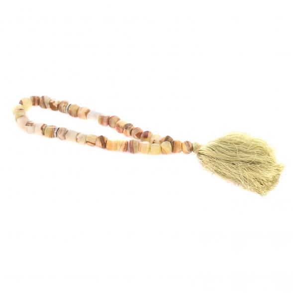 Четки из зелено-коричневого оникса 33 бусины грани 124632