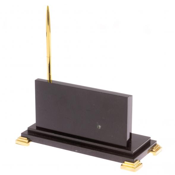 Визитница с часами &amp;quot;Стандарт&amp;quot; долерит нефрит 125921