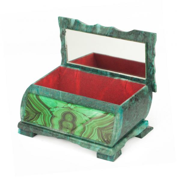 Шкатулка Хозяйка медной горы с иллюстрацией под малахит н2 17,5х10,5х8 см 118778