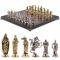 Шахматы сувенирные "Рыцари крестоносцы" доска 44х44 см из камня лемезит
