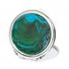 Зеркальце круглое из малахита с хризоколлой цвет серебро 126743