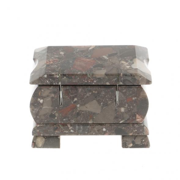 Шкатулка из конгломерата 9х6,5х6 см 127128