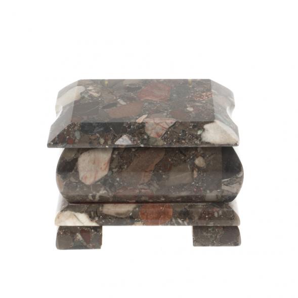 Шкатулка из конгломерата 9х6,5х6 см 127128