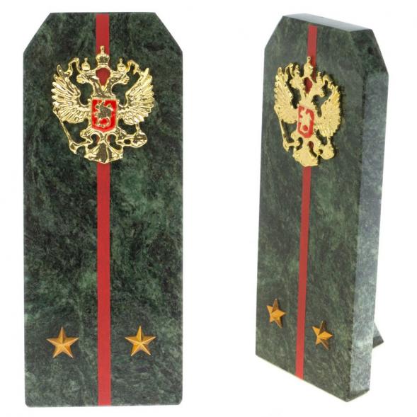 Сувенир погон &amp;quot;Лейтенант ВС&amp;quot; камень змеевик 128986
