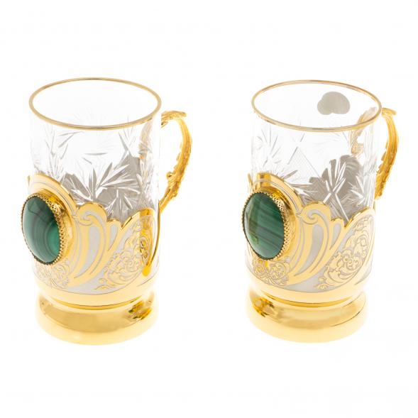 Набор чайный &amp;quot;Малахит&amp;quot; в подарочной коробке Златоуст 129765