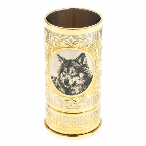 Стопка гильза &amp;quot;Волк&amp;quot; 40 мл Златоуст 123271